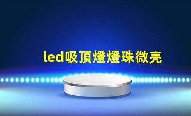 led吸頂燈燈珠微亮 led手電筒燈珠微亮